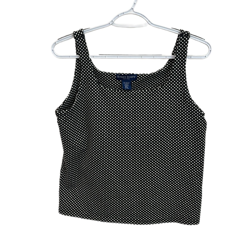 EUC Karen Scott Polka Dot Tank - Picture 3 of 4